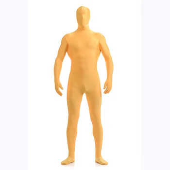 

Halloween Yellow Men's Lycra Full Body Zentai Suit Costume Spandex Unitard Women Mens Bodysuit Unitard Dancewear