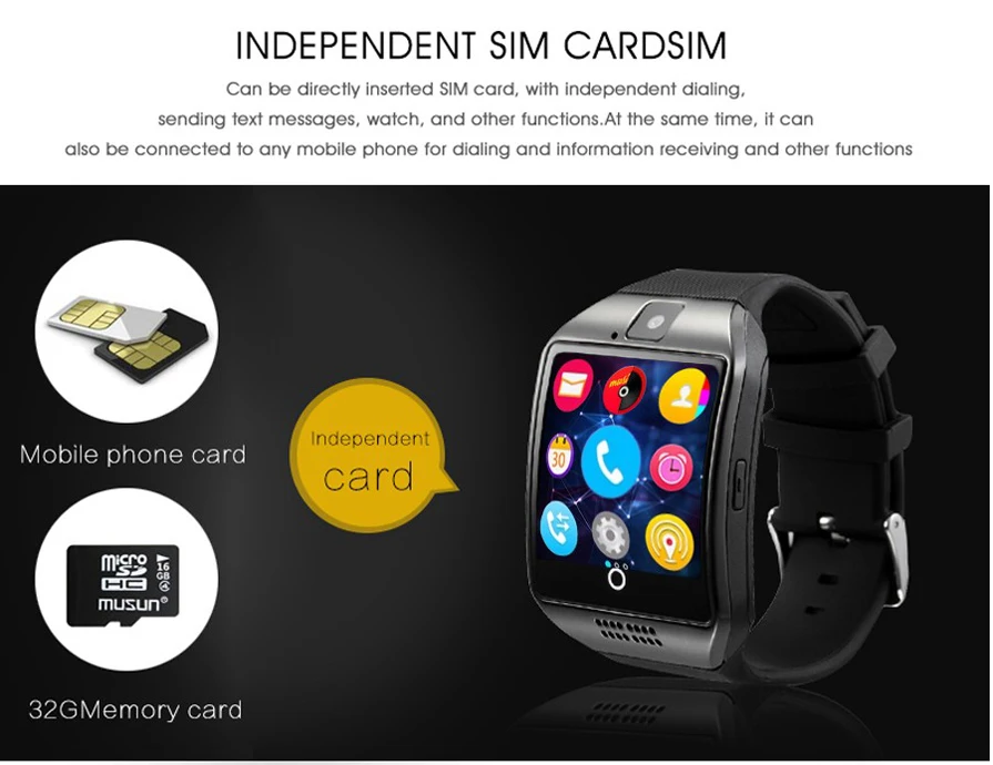 LETINE Q18 спортивные Смарт-часы телефон для женщин и мужчин сенсорный экран часы наручные сотовый телефон часы с камерой SIM для iOS Android PK DZ09