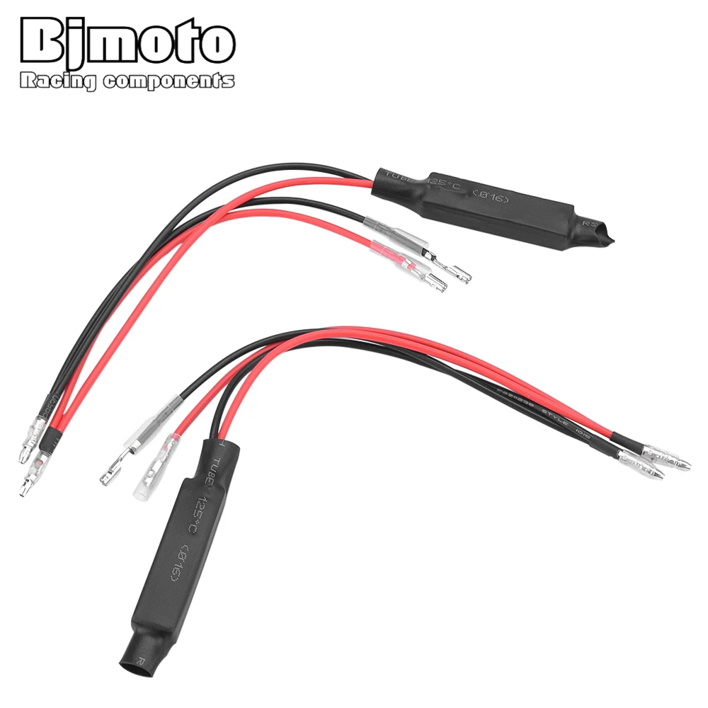 

BJMOTO 2pcs 10W 12V Universal Motorcycle Flasher LED Turn Signal Indicator Resistor Adaptor