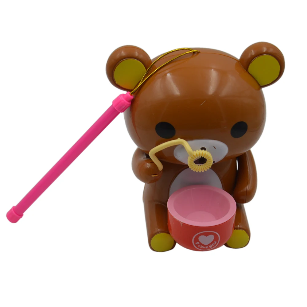 Color : Brown Zpzzy Cute Cartoon Bear Electric Bubble Machine Automatic Blowing Bubble Machine Childrens Toys Summer Hot Sale To Send Girlfriend The Best Gift 