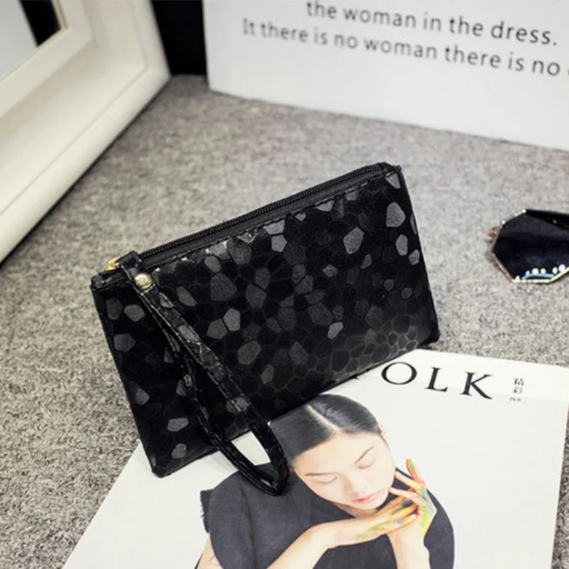 

Women Sequins Wallets Fashion Thin Wristband Money Bags Long Zippers Coin Purse Clutch Woman Wallets