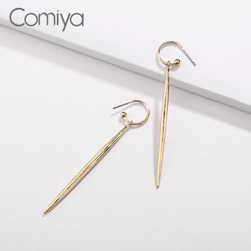 

Comiya Ethnic Drop Earring Gold Color Zinc Alloy Fashion Geometric Long Dangle Earrings For Women Pendientes Largos Brincos