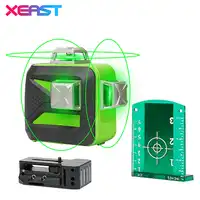 XEAST 12 ライン XE-93TG リチウム電池緑色レーザーレベル 360 垂直と水平セルフレベリングクロスライン 3D レーザーレベル