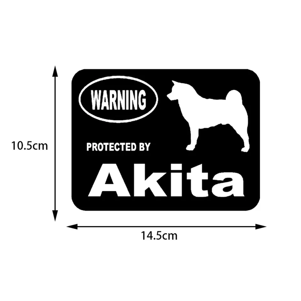 14.5cm10.5cm Car Styling By Akita Protected Cute Funny Car Stickers BlackSilverlaser (1)