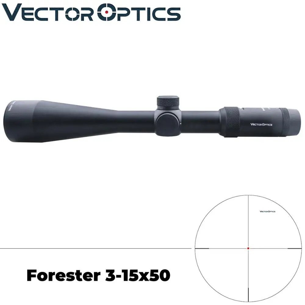 Векторная оптика Forester 3-15x50 Охота Riflescope 100 мм длинный глаз рельеф винтовка Сфера Zero светящаяся точка сетка