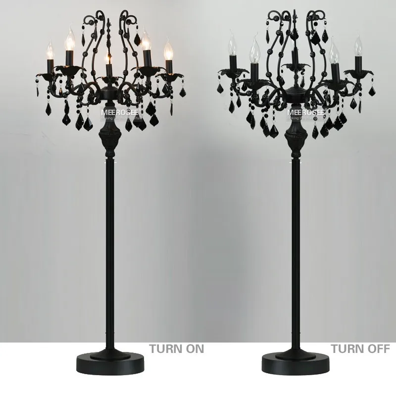 Vintage 5 Lights Crystal Floor Lamp Stand Light Fixture Vintage 5 Lights Crystal Floor Lamp