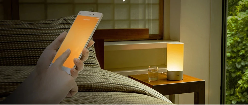 Xiao mi jia умный светильник s для комнатной кровати прикроватная лампа 16 mi llion RGB светильник с сенсорным управлением Bluetooth wifi для mi jia mi home APP H20