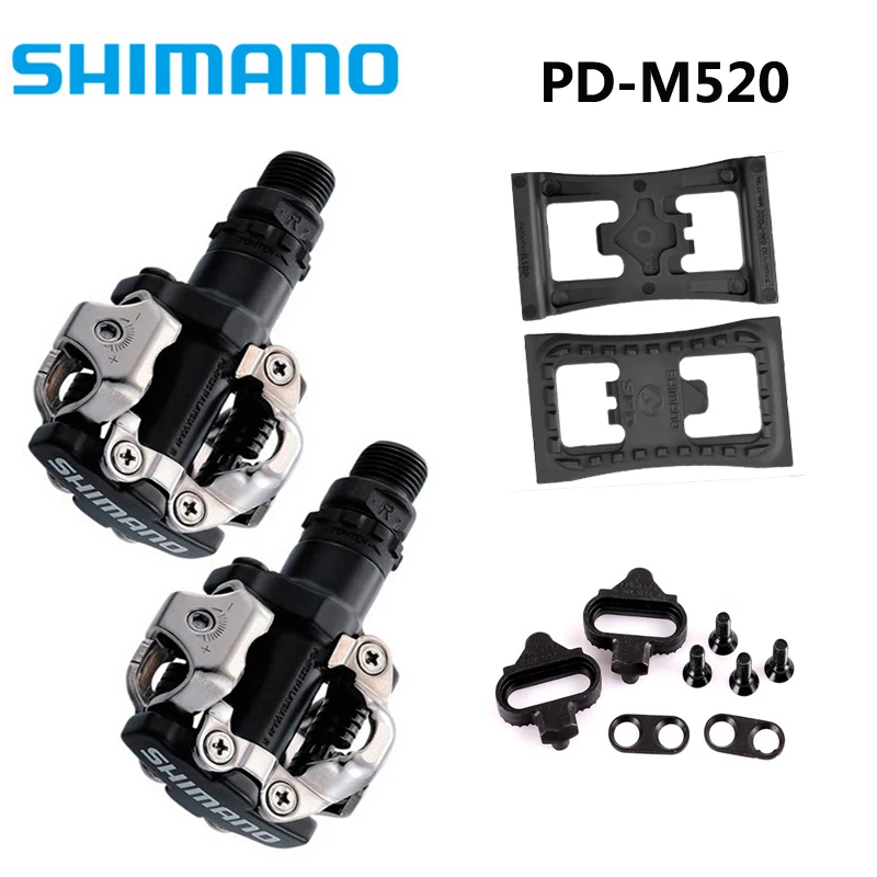 shimano m520 clipless spd mtb pedals