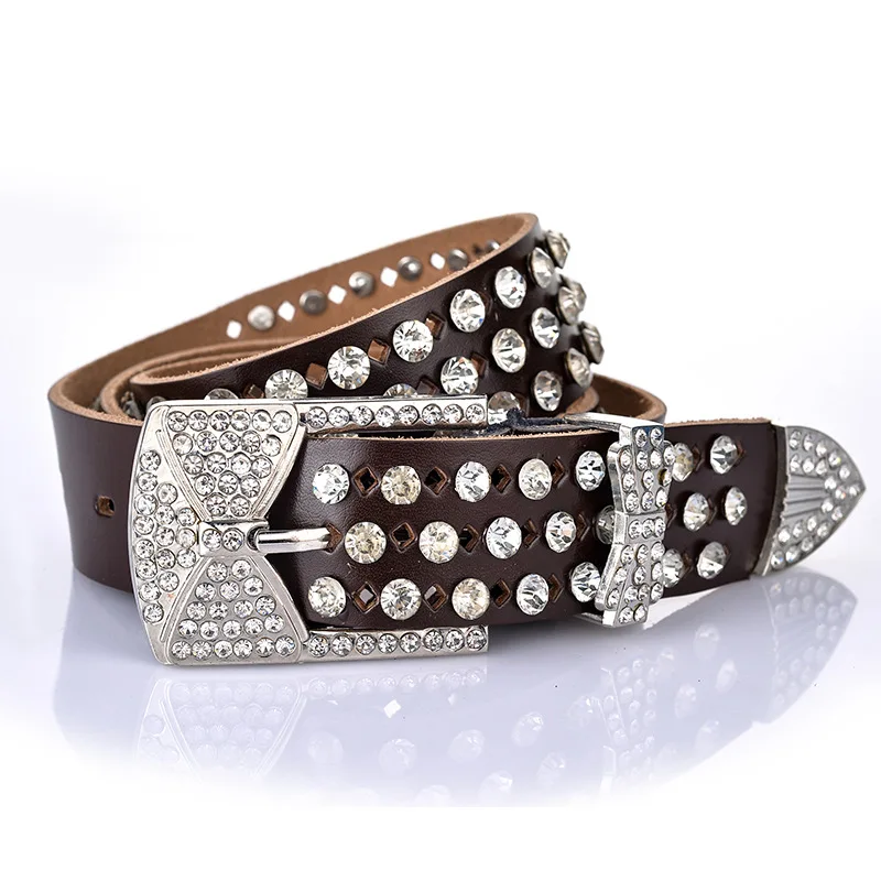 

Luxury Bling Women Belts Fashion Leather Casual Waist Straps for Lady Girl Popular Street Beach Belts Good Quality Women Belt