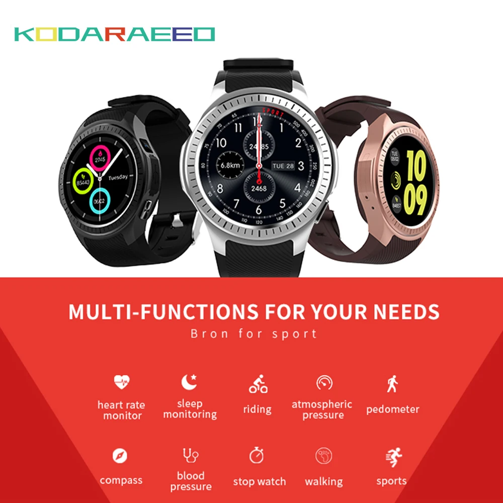 

L1 Smart watch Phone 1.3'' Sports Smart Watch men Android iOS MTK2503 Heart Rate 2G Wifi Bluetooth Call Camera TF Card GPS