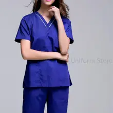 Женский больничный медицинский скраб, одежда, Униформа, стоматологическая клиника, салон красоты, Рабочая Униформа с топом, качество