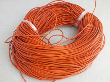 

Free shipping !!! A-4517 Jewelry DIY 1.5mm Genuine Orange Round Leather Cord For Jewelry Making