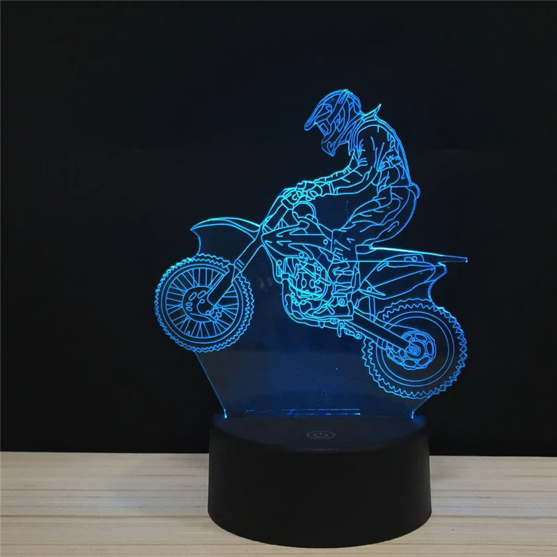 

Motor Super Car Sailboat Acrylic 3D Lamp 7 Color Change Night Light Baby Gifts LED USB Desk lamp Holiday Decor souvenir Mylamp