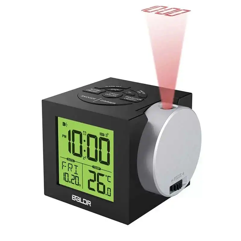 projection alarm clockwatch table bedside bedroom despertador Digital Projection Alarm Clock Electronic watch LED thermometer | Дом и сад