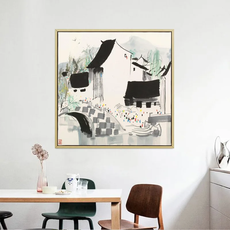 Wu Guanzhong китайское впечатление пейзаж настенная живопись HD Печать Картина на