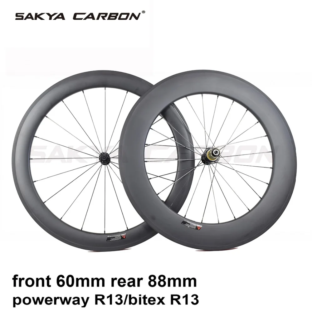 Bitex-rodas-de-carbono-r13-ou-powerway-pneu-clincher-traseiro-60mm-roda ...