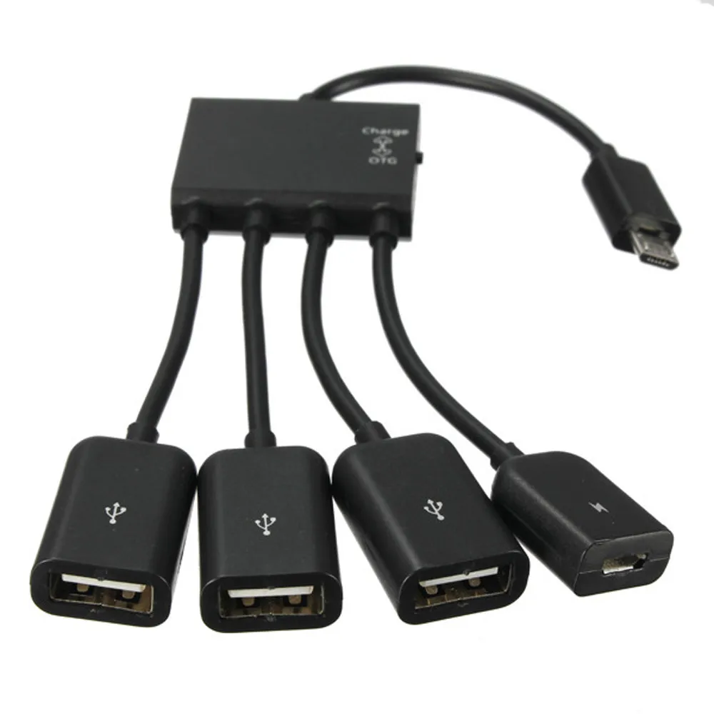 

4 In 1 Micro USB Power Charging Host OTG Hub Adapter Cable Dropshipping April07