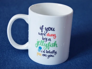 

New Friends TV Show Series White Ceramic Coffee Tea Cup Mug The One With The Jellyfish