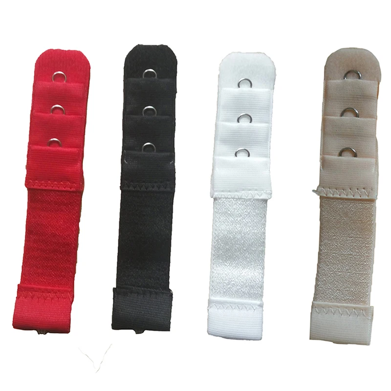 Ladies Bra Extender 3 Hooks Nylon Soft Clasp Extension Elastic On Strap
