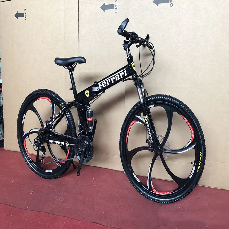 Discount Adult Bicycle 21-Speed 26-Inch Shock Absorption Multiple Color Students Folding Bike Double Disc Brake 3