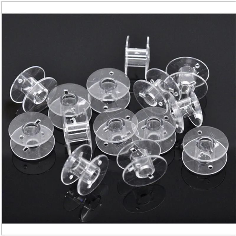 

50Pc Clear Empty Bobbins Plastic Spools for Sewing Machine Sewing Threads Empty Bobbins Home Sewing Accessories AA7247