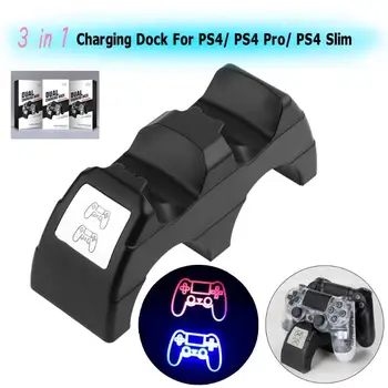 

Dual USB Charging Dock Station Port Base With LED light For PlayStation 4 PS4/PS4 Slim/PS4 Pro Wireless Controller Charger Stand
