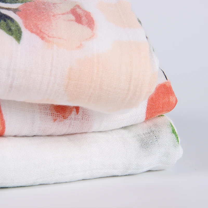 Baby Bath swaddle blanket cotton baby blankets newborn cartoon bath towel gauze Swaddling Breathable Printing BMT004