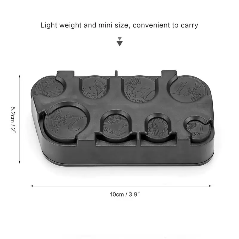 Мини Монета коллекция кошелек-Органайзер держатель Евро диспенсер для монет монеторазменник Держатель Для Автобус такси автомобиль пластиковый ящик для хранения