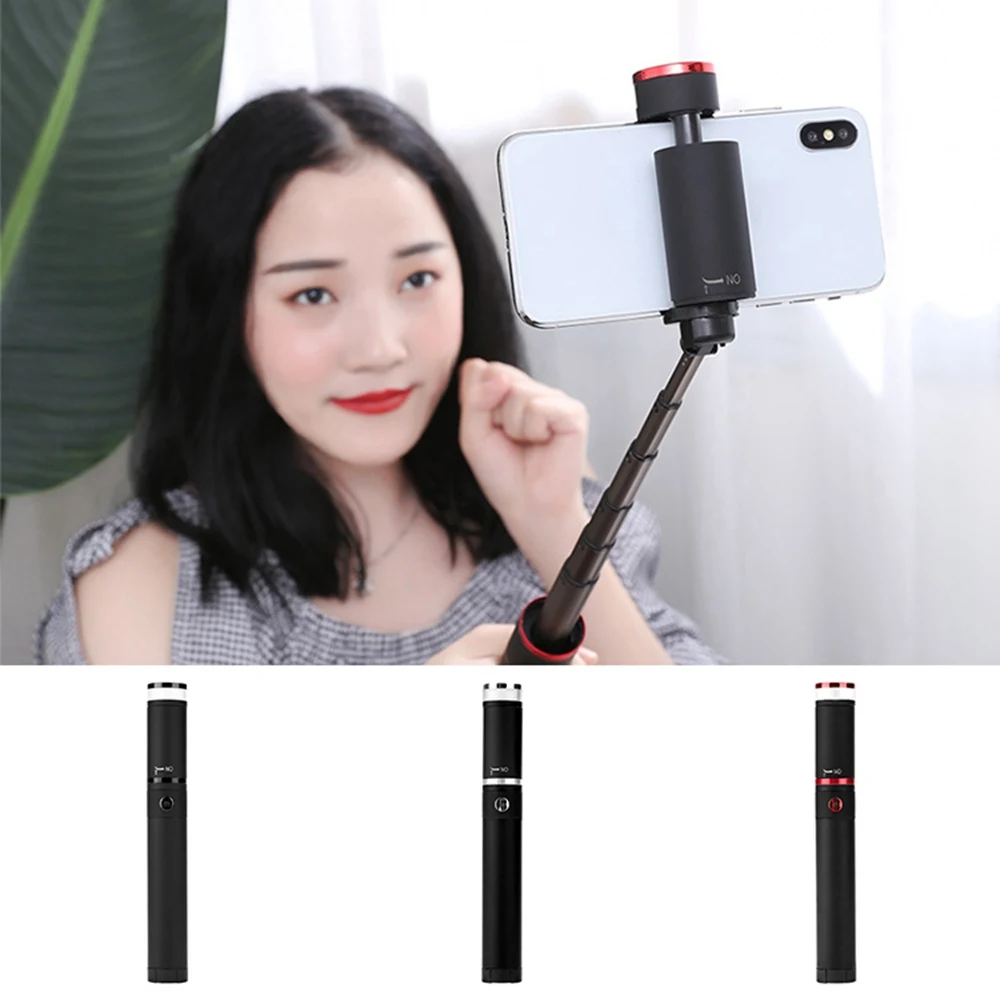 

KISSCASE Bluetooth Selfie Stick With Fill Light For iPhone Xs Max Portable Wireless Selfie Sticks For Samsung S10 S10E Tripod