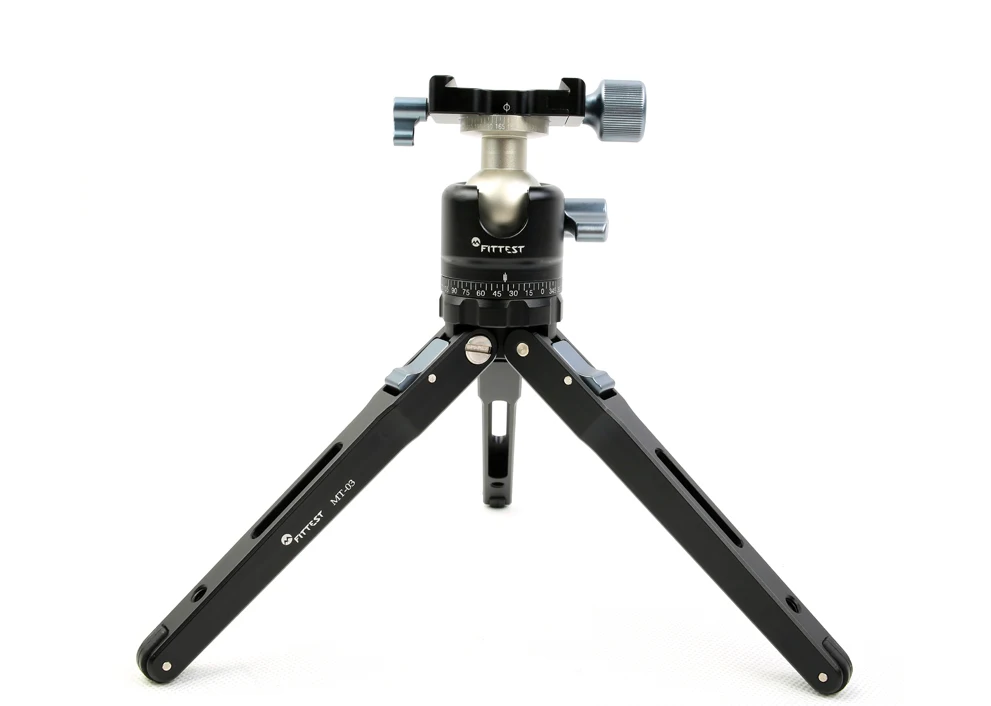 

MT-03 Mini Desk-top Tripod Multi-angle Adjustable w/ Q3 Dual Panning Panoramic Ball head For GoPro Canon Nikon DSLR Camera