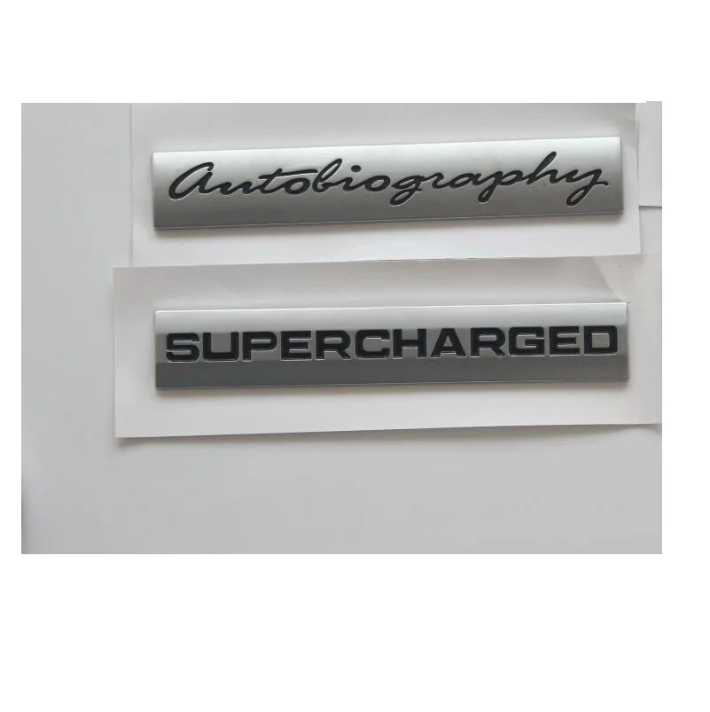

" Autobiography " Car Rear Trunk Letters Badge Emblem Emblems Badges Decal Sticker for Land Rover Discovery Range Rover
