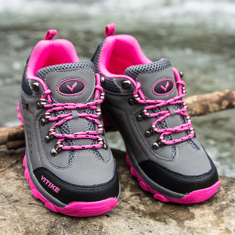 pink walking boots