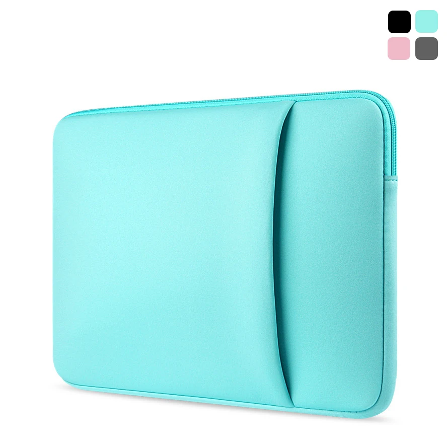 Hot Sale Laptop Solid Sleeve Bag Cases with Outer Pocket For Macbook