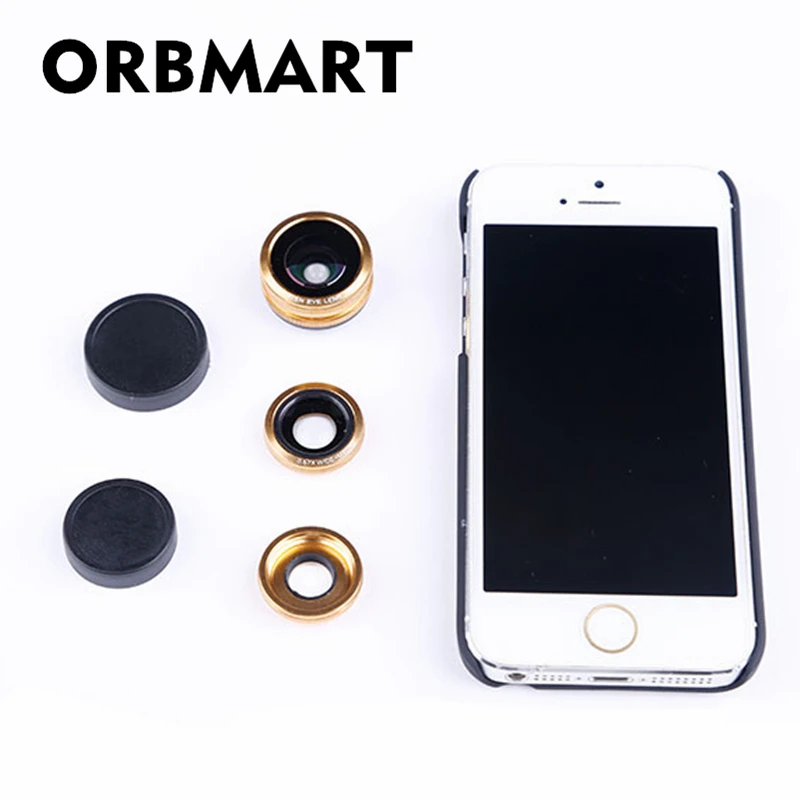 ORBMART 3 в 1 Рыбий глаз объектив+ широкоугольный+ микро объектив Набор для фото Набор для Apple iPhone 5 5C 5S 5G с задней крышкой чехол