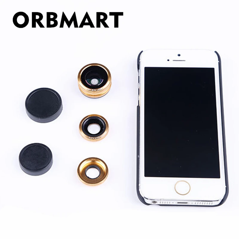 ORBMART 3 in 1 Fisheye Lens + Wide Angle + Micro Lens