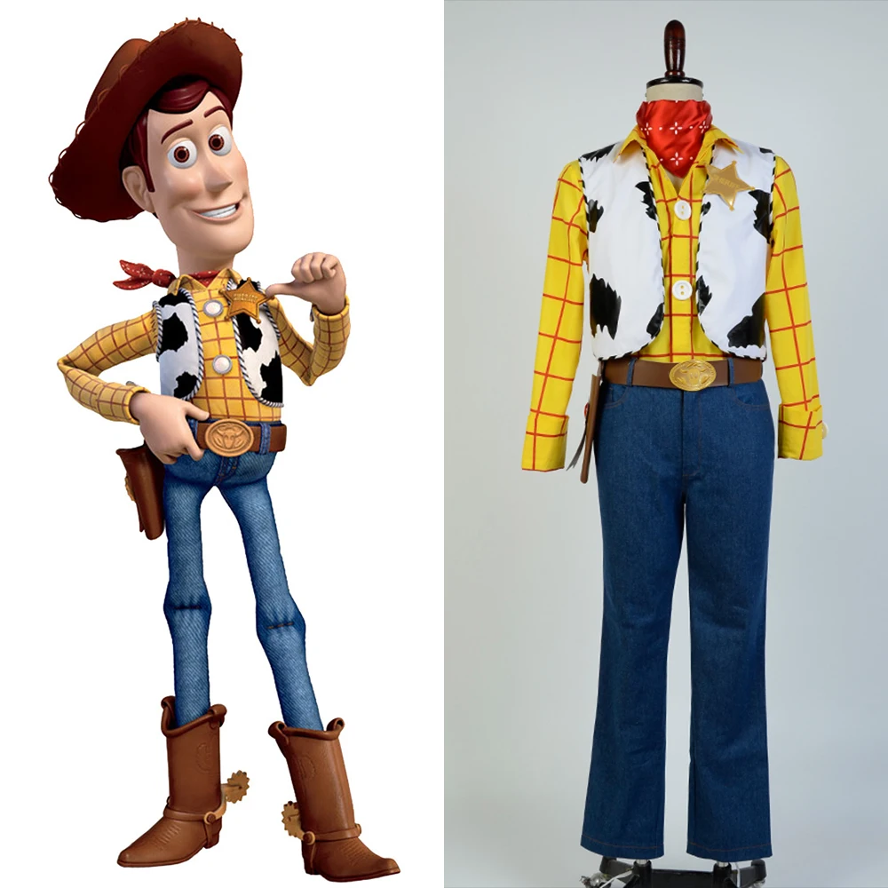 Toy Story Cowboy Sheriff Woody Cosplay Costume Halloween Party Full Set For Adult Menin Anime Toy Story Cowboy Sheriff Woody Cosplay Costume Halloween Party Full Set For Adult Menin Anime