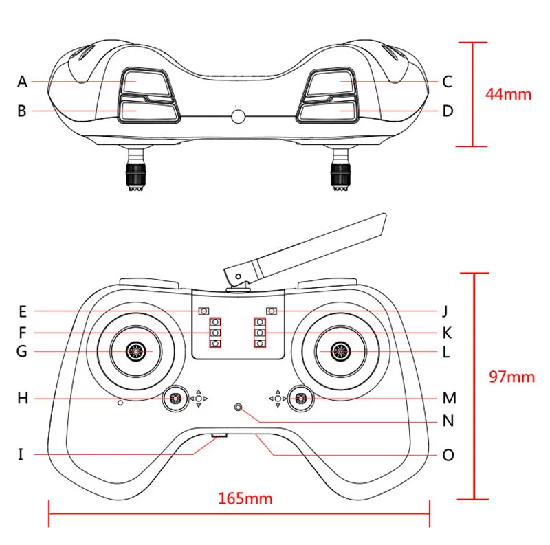 KINGKONG LDARC TINY X8 Radio 2.4G 8CH with RX800 Pro Receiver S-FHSS System SBUS Output for FPV Racing Drone Mini Quadcopter-1 (12)