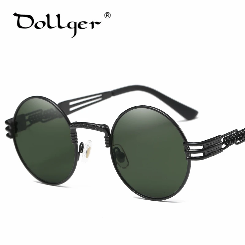 

Dollger Vintage Steampunk Men Round Metal Sunglasses Women Brand Designer Mirros Len STEAM PUNK SUNGLASS Lunette De Soleil S0668