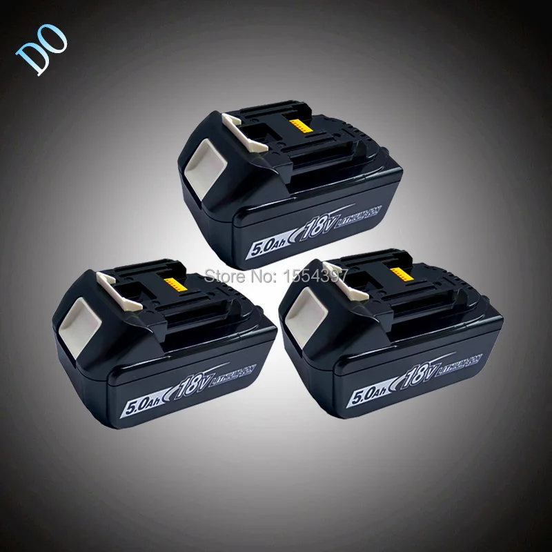 3PCS 5000mAh Power Tool Battery Rechargeable Lithium Ion Packs Replacement for Makita 18V BL1830 BL1840 BL1850 LXT400 194205-3 3PCS 5000mAh Power Tool Battery Rechargeable Lithium Ion Packs Replacement for Makita 18V BL1830 BL1840 BL1850 LXT400 194205-3