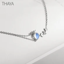 Thaya Принцесса и рыцарский браслет натуральный лунный камень капли воды дизайн стерлингового серебра для женщин элегантный подарок