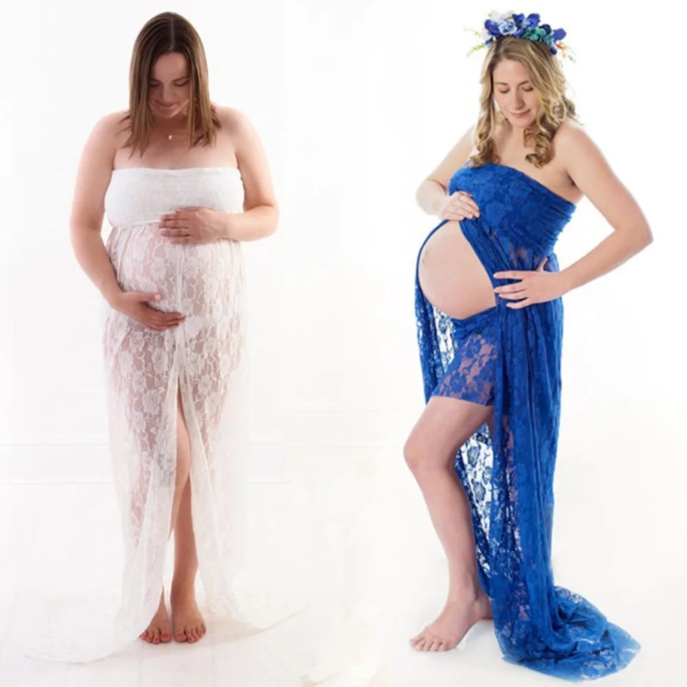 Puseky 2017 платье для беременных для фотосессии макси для беременных платье открытия в середине кружева сексуальные фантазии Для женщин для