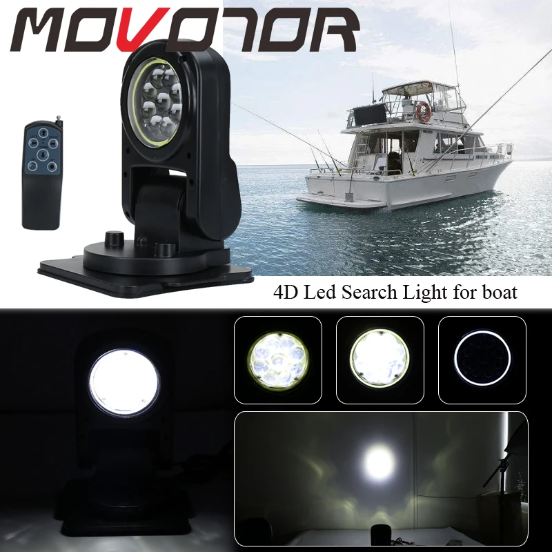 

7 Inch Wireless Foldable 45W Led Work Search Light Remote Control Spot Light Marine Searchlight for Boat SUV Off road trucks
