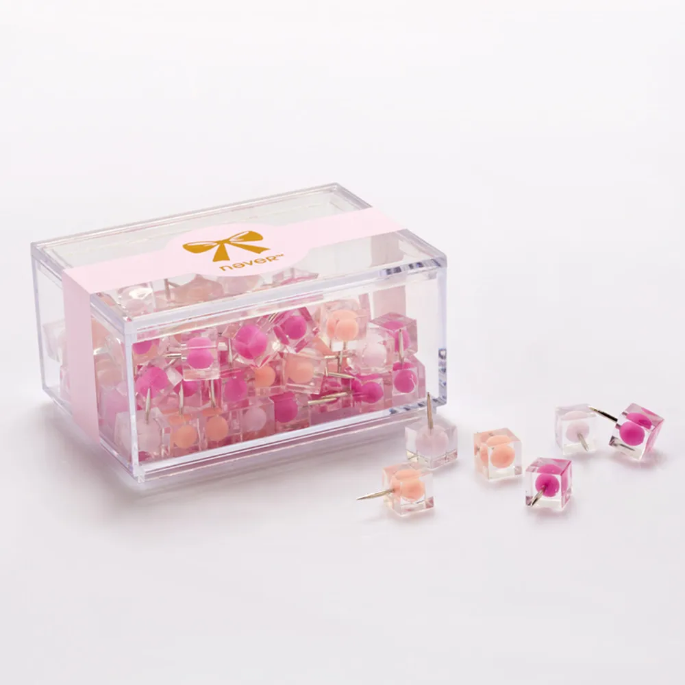 Pink Style Colorful Push Pins Thumbtacks