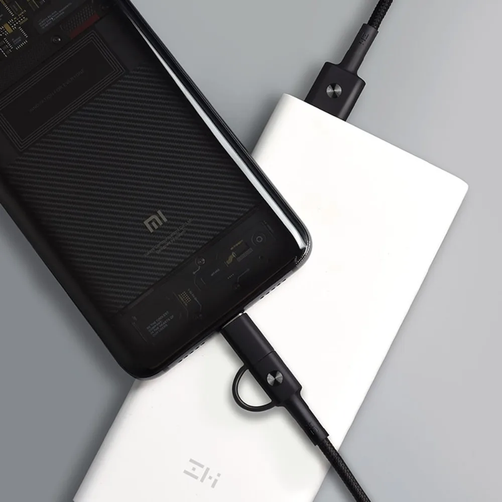 Кабель ZMI AL403 с Micro USB/USB C кабель передачи данных 2 в 1 Micro/ID зарядного устройства м