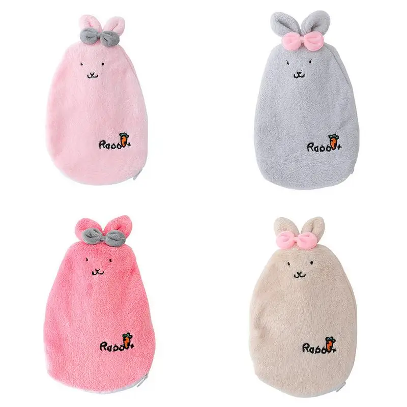 

Cartoon Rabbit Hot Water Bag Bottle Cover Explosion-proof Plush Fabrics Warm Water Bag Removable Washable Warm Water Bottle