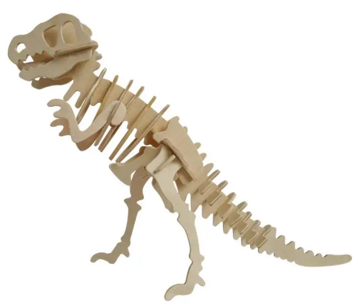 Моделирование Tyrannosauru игрушка модель 3d Трехмерная деревянная головоломка игрушки для Детский Набор для творчества ручная работа