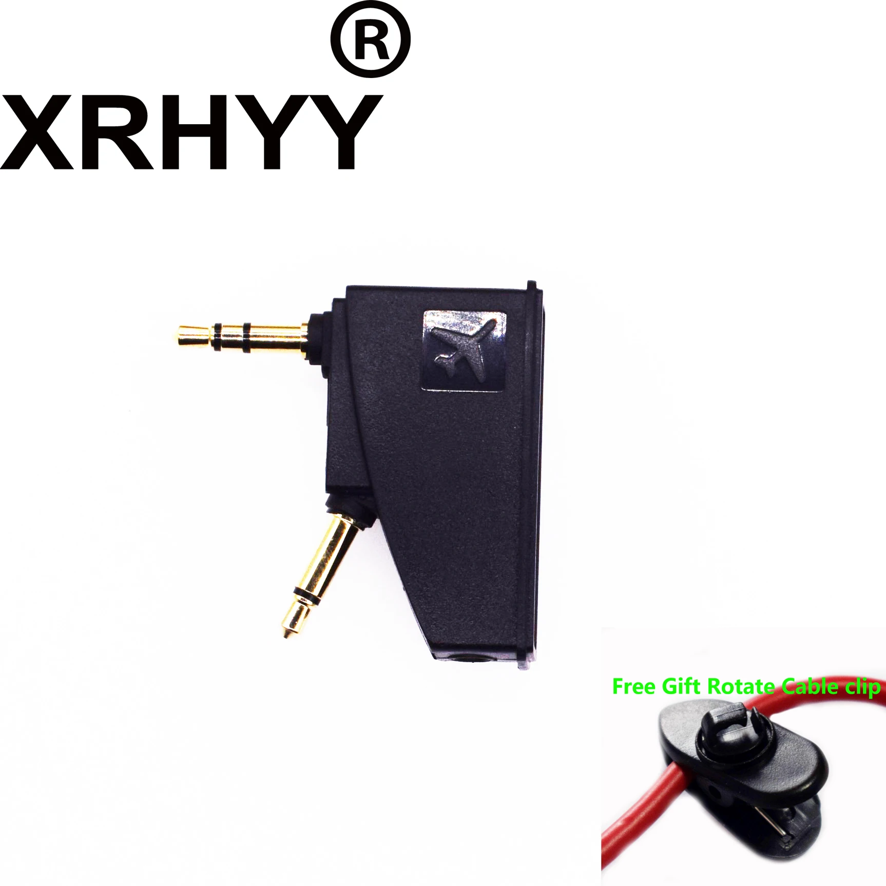 Адаптер для наушников XRHYY Aircraft Bose QC2 QC3 QC15 QC25 QC35 SoundLink AE2 AE2W и других с золотым