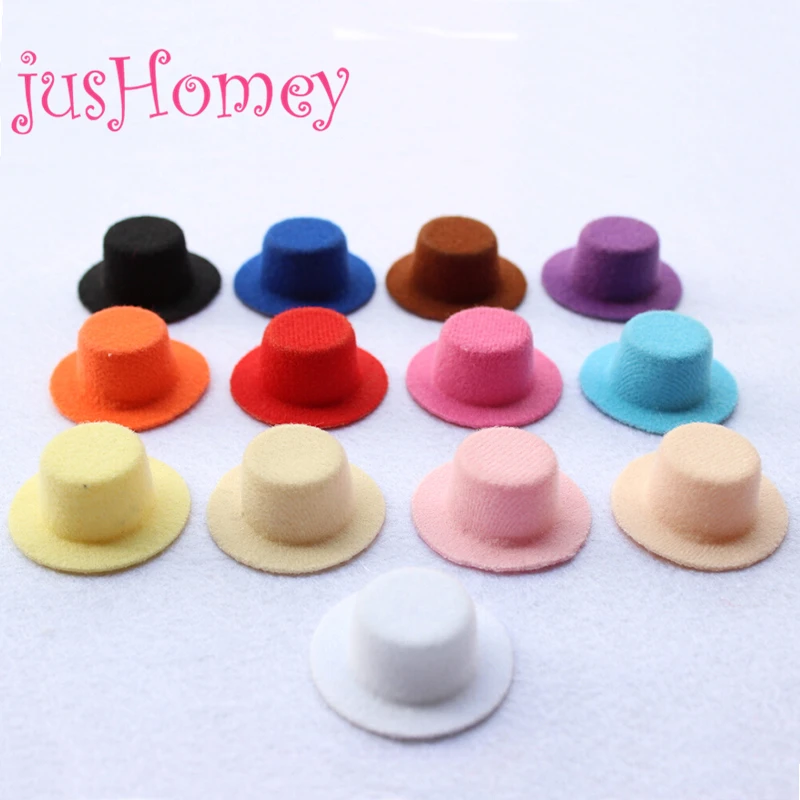 8pcs 40-55mm Craft Mini Felt Top Hats 