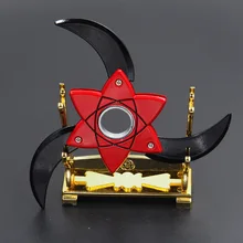 Наруто Саске сложенный поворотный сюрикен, вращающиеся дротики, cos Реквизит, аниме оружие Модель игрушки, игрушечный нож