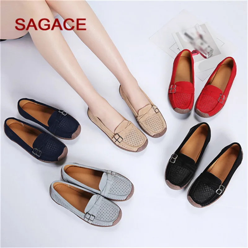 

Hollow Flats For Women Comfort PU Leather Flat Shoes Women Slip On Loafers Ballet Shoes Female Moccasins dropship